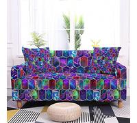 Sofa Cover Abstract Coloré Housse de Canapé d'angle Extensible Spandex Couvre Canape Lavable Housse pour Canapé Protection Antidérapante Universelle Recouvre Canape 1 Place