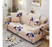 Sofa Cover Beige Bleu Marron Housse de Canapé d'angle Fauteuil Extensible Housse pour Canapé Lavable Spandex Couvre Canape Amovible Recouvre Canape Universel Antidérapant 4 Places