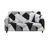 Sofa Cover Blanc Gris Clair Housse de Canapé d'angle Fauteuil Extensible Housse pour Canapé Lavable Spandex Couvre Canape Amovible Recouvre Canape Universel Antidérapant 4 Places