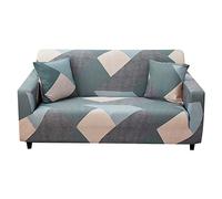 Sofa Cover Bleu Ciel Gris Housse de Canapé d'angle Fauteuil Extensible Housse pour Canapé Lavable Spandex Couvre Canape Amovible Recouvre Canape Universel Antidérapant 1 Places