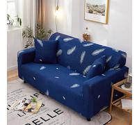 Sofa Cover Bleu Jaune Housse de Canapé d'angle Fauteuil Extensible Housse pour Canapé Lavable Spandex Couvre Canape Amovible Recouvre Canape Universel Antidérapant 4 Places
