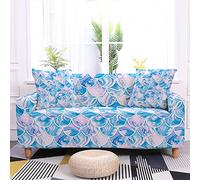 Sofa Cover Bleu Rose Housse de Canapé d'angle Extensible Spandex Couvre Canape Lavable Housse pour Canapé Protection Antidérapante Universelle Recouvre Canape 2 Places