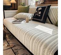 Sofa Cover, Couverture de canapé antidérapante - Protection de canapé pour Chien et Chat - Chenille Fabric Housse de Canapé Épais 1/2/3/4 Places en Forme de L(Black,110 * 180cm)
