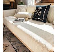 Sofa Cover, Couverture de canapé antidérapante - Protection de canapé pour Chien et Chat - Chenille Fabric Housse de Canapé Épais 1/2/3/4 Places en Forme de L(Coffee,90 * 240cm)