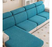 Sofa Cover- Extensible Housse de Canapé 3 Places,Universelle Housse Canape Protection Chat Chiens Griffures Housse de Coussin et Siège Résistante à l'usure(Blue B,W 90-115cm/L 190-220cm)