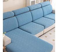 Sofa Cover- Extensible Housse de Canapé 3 Places,Universelle Housse Canape Protection Chat Chiens Griffures Housse de Coussin et Siège Résistante à l'usure(Blue A,W 90-115cm/L 190-220cm)