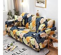 Sofa Cover Feuilles d'orange Verte Housse de Canapé d'angle Fauteuil Extensible Housse pour Canapé Lavable Spandex Couvre Canape Amovible Recouvre Canape Universel Antidérapant 2 Places