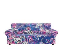 Sofa Cover Feuilles Roses Animaux Housse de Canapé d'angle Extensible Spandex Couvre Canape Lavable Housse pour Canapé Protection Antidérapante Universelle Recouvre Canape 2 Places