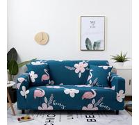 Sofa Cover Fleur Bleue Flamingo Housse de Canapé d'angle Fauteuil Extensible Housse pour Canapé Lavable Spandex Couvre Canape Amovible Recouvre Canape Universel Antidérapant 1 Places