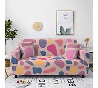 Sofa Cover Graffiti Rose Violet Housse de Canapé d'angle Extensible Spandex Couvre Canape Lavable Housse pour Canapé Protection Antidérapante Universelle Recouvre Canape 4 Places