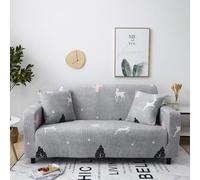 Sofa Cover Gris Animal Rose Housse de Canapé d'angle Fauteuil Extensible Couvre Canapé 3 Places Lavable Spandex Housse de Canape 3 Places Amovible Recouvre Canape Universel Antidérapant