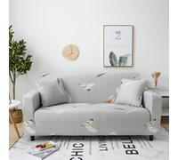 Sofa Cover Gris Clair Vert Housse de Canapé d'angle Fauteuil Extensible Housse pour Canapé Lavable Spandex Couvre Canape Amovible Recouvre Canape Universel Antidérapant 4 Places