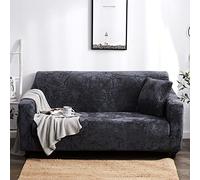 Sofa Cover Gris Foncé Housse de Canapé d'angle Fauteuil Extensible Couvre Canapé 3 Places Lavable Spandex Housse de Canape 3 Places Amovible Recouvre Canape Universel Antidérapant