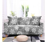 Sofa Cover Imprimer Gris Housse de Canapé d'angle Extensible Spandex Couvre Canape Lavable Housse pour Canapé Protection Antidérapante Universelle Recouvre Canape 4 Places