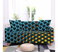 Sofa Cover Jaune Bleu Profond Housse de Canapé d'angle Extensible Spandex Couvre Canapé 3 Places Antidérapante Housse de Canape 3 Places Lavable Universelle Recouvre Canape Protection