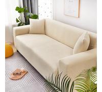 Sofa Cover Jaune Clair Housse de Canapé d'angle Fauteuil Extensible Couvre Canapé 3 Places Lavable Spandex Housse de Canape 3 Places Amovible Recouvre Canape Universel Antidérapant