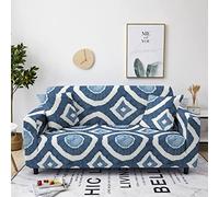 Sofa Cover Lac Bleu Housse de Canapé d'angle Extensible Spandex Couvre Canape Lavable Housse pour Canapé Protection Antidérapante Universelle Recouvre Canape 1 Place