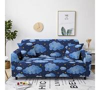 Sofa Cover Nuage Bleu Housse de Canapé d'angle Extensible Spandex Couvre Canapé 3 Places Antidérapante Couvre Canape Lavable Universelle Housse de Canape 3 Places Recouvre Canape