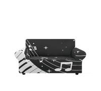 Sofa Cover Piano Étoile Noire Housse de Canapé d'angle Extensible Spandex Couvre Canape Lavable Housse pour Canapé Protection Antidérapante Universelle Recouvre Canape 4 Places