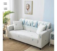 Sofa Cover Plantes Bleues Vertes Housse de Canapé d'angle Fauteuil Extensible Housse pour Canapé Lavable Spandex Couvre Canape Amovible Recouvre Canape Universel Antidérapant 4 Places