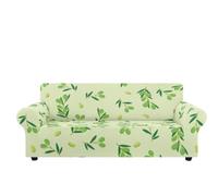 Sofa Cover Plantes Vertes Housse de Canapé d'angle Extensible Spandex Couvre Canape Lavable Housse pour Canapé Protection Antidérapante Universelle Recouvre Canape 2 Places