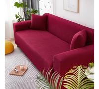 Sofa Cover Rouge Housse de Canapé d'angle Fauteuil Extensible Couvre Canapé 3 Places Lavable Spandex Housse de Canape 3 Places Amovible Recouvre Canape Universel Antidérapant