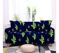 Sofa Cover Vert Bleu Profond Housse de Canapé d'angle Extensible Spandex Housse pour Canapé Protection Antidérapante Couvre Canape Lavable Universelle Recouvre Canape 4 Places