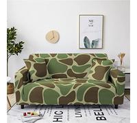 Sofa Cover Vert Marron Housse de Canapé d'angle Extensible Spandex Couvre Canape Lavable Housse pour Canapé Protection Antidérapante Universelle Recouvre Canape 1 Place