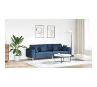 Sofa en tissu avec coussin avec oreiller Bleu 208 cm tissu