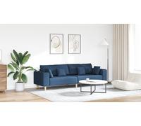 Sofa en tissu avec coussin avec oreiller Bleu 208 cm tissu