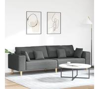 Sofa en tissu avec coussin avec oreiller Gris foncé 208 cm tissu