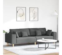 Sofa en tissu avec coussin avec oreiller Gris foncé 208 cm tissu