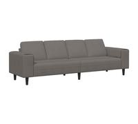 Sofa en tissu avec coussin Gris clair 208 cm Tissu en velours côtelé