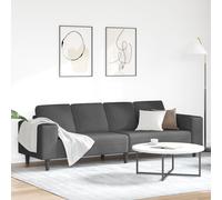 Sofa en tissu avec coussin Gris foncé 208 cm Tissu en velours côtelé