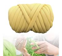 Sofa Fil de Coton Epais Fil épais lavable avec nœud tressé, Tube géant, fil tubulaire Jumbo for la fabrication de tapis au Crochet, couverture, oreiller, 500G(Yellow)
