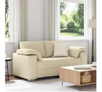 Sofa intérieure moderne vidaXL Canapé deux places Crème 160 cm tissu(3181）