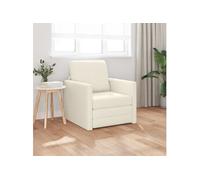Sofa lit 2 en 1 Crème 74x77x81 cm Velours