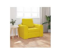 vidaXL Sofa-lit au Sol 2-en-1 Jaune 98x71x83 cm en Velours