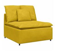 Sofa - Module central de canapé modulable avec coussins jaunes - vidaXL - 100 cm 2427955