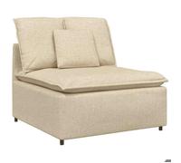Sofa - Module central de canapé modulable avec coussins - vidaXL - tissu textilene (100 % polyester) - crème - 100 cm 8677799