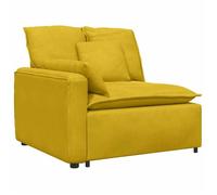 Sofa - Module d'extrémité d'accoudoir de canapé modulaire avec coussins jaunes - vidaXL - 100 cm - modulable 5943678