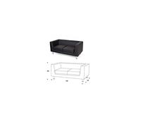 Sofa MODULO Espera RD-972 2 PLAZAS SIMIL Negro