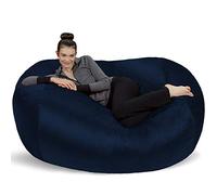 Sofa Sack Housse de Pouf Poire Uniquement, pour Adultes et Enfants, sans Rembourrage, Confortable, Moelleux, Rond ou Ovale, Housse de canapé paresseuse pour Chaise de Lecture ou Chaise de Sol, 1,8 m,