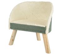 Sofa Scandi Flamant Rose Meuble Pour Chats Vert 53x34,5cm Avec Cachette & Jouet