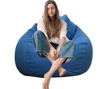 Sofa-shone Couvercle de Pouf Seul, Référence de Poufs pour et Adultes | Prise Lavable, Couverture de Canapé pour Paresseux, Sacs de Rangement, 35,43 * 43,30 pouces