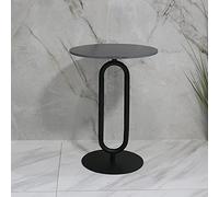 Sofa Small Side Table Light Light Rock Board Modern Simple Living Room Small Tea Table Corner Table Bedsid (Color : White+Gold Feet Size : 454555cm) (Black+Black Feet 40 * 40 * 55cm)