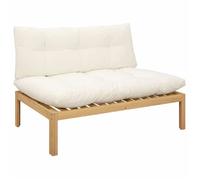 Sofa - Unité de canapé du milieu - vidaXL - bois d'acacia - acacia clair et blanc crème - 2 places 7693787