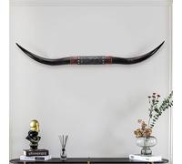 SOFACHEN Décoration Murale Longhorn, Cornes de Taureau pour Capot de Camion, Grandes Cornes Faux Taxidermie à Suspendre, Crâne de Vache en Résine pour Décoration Rustique Maison(Color B)