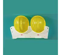 SOFACHEN Support de Rangement pour Casque de sécurité, support de casque de sécurité mural avec bandes de protection des bords, pour atelier/usine/caserne de pompiers(2 Grids)