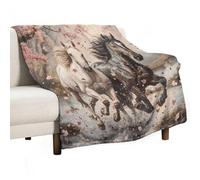 Sofadecke Rustikales Pferde Umarmung Decke Perfekte Kuscheldecke Dekoration Decken Bett Für Winter Büro S